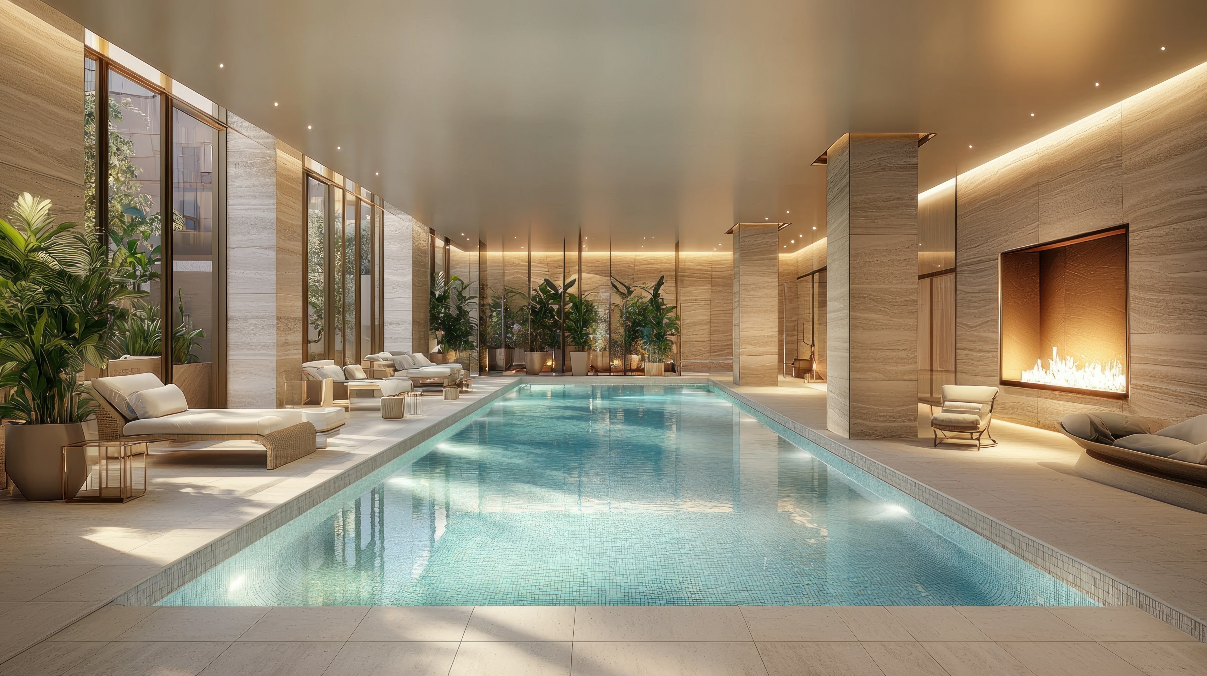 Luxury spa pool